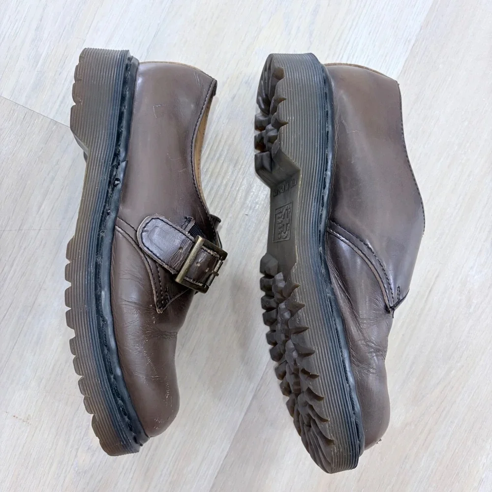 VNTG Dr. Martens Brown Leather Monk Strap Shoes UK 5 (US W 7 / M 6)